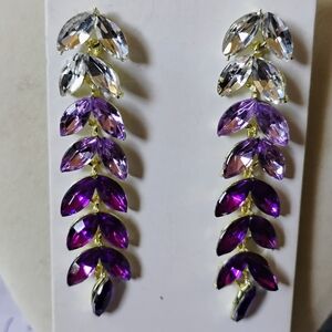 Purple hombre earrings